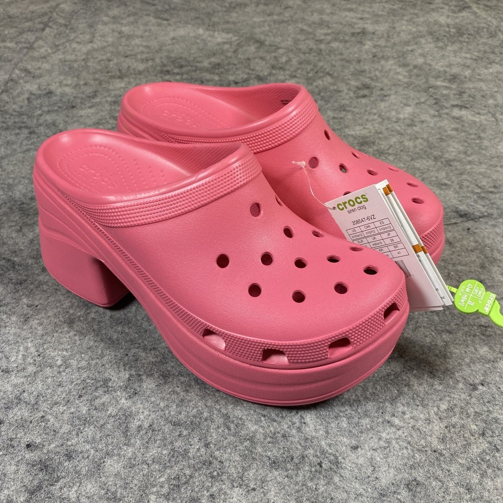 New Crocs Siren Clogs Iconic Comfort Coral‎ Pink Women's 12 Men's 10